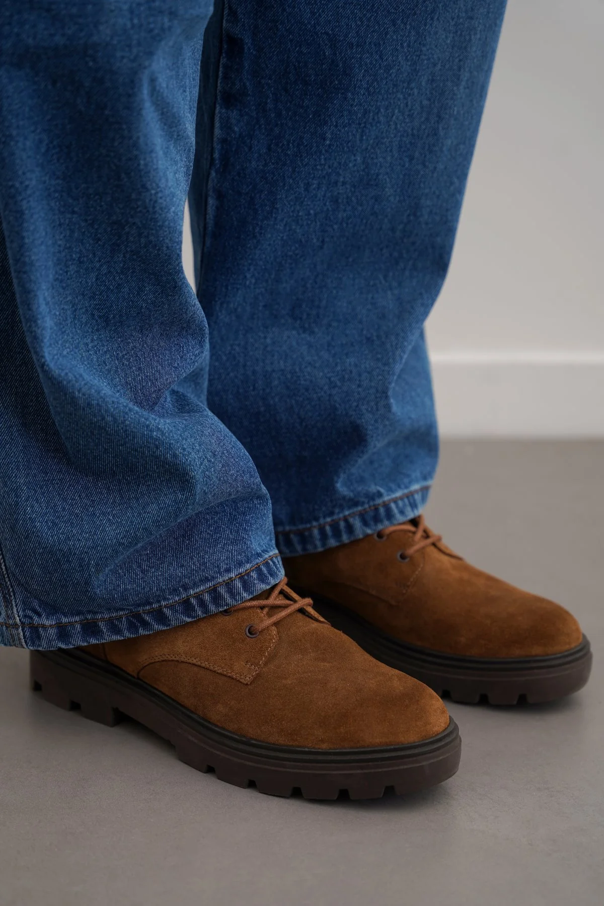 CHUNKY LEATHER BIKER BOOTS