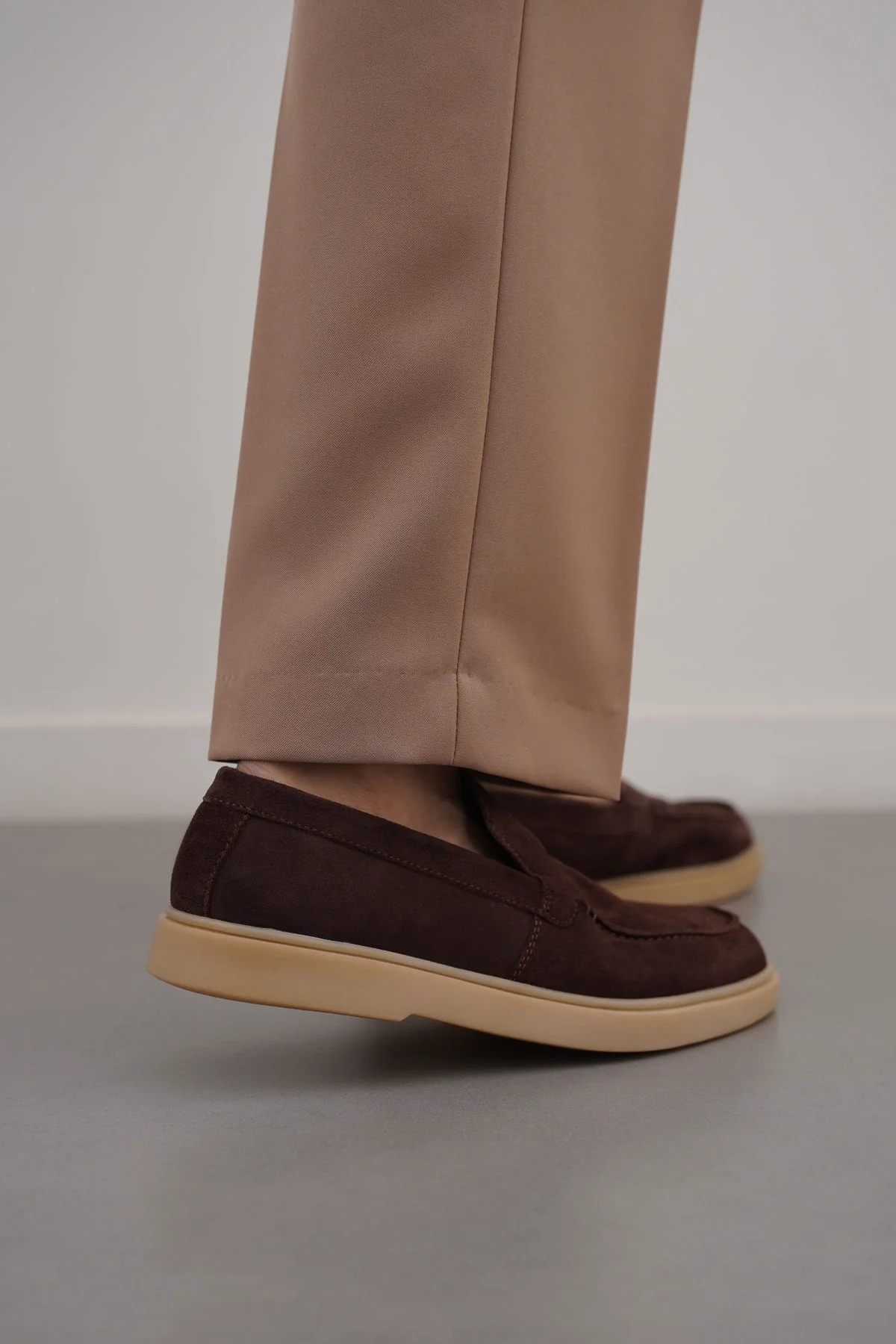 SUEDE LEATHER SLIP-ON LOAFERS